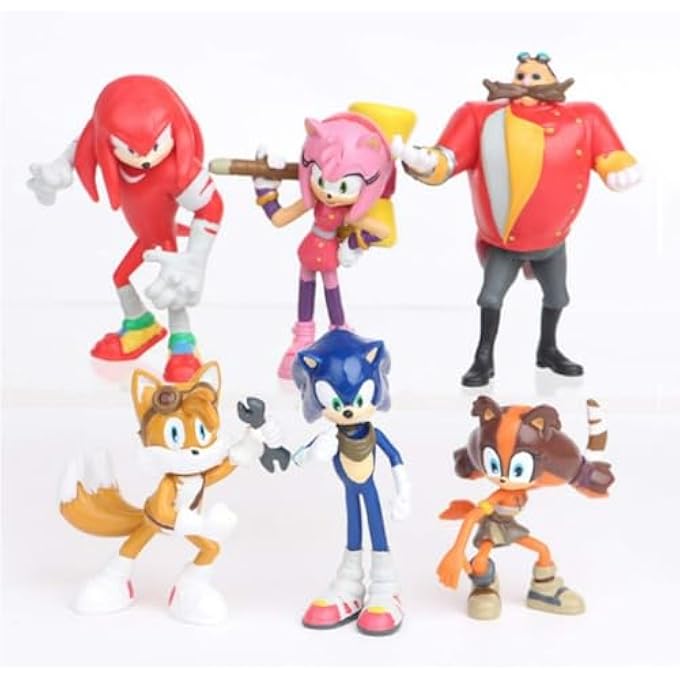 STRBOXONG 6PCS/SET SONIC FIGURES HEDGEHOG TOYS PVC TOY SONIC SHADOW TAILS CHARACTERS FIGURE TOYS FOR CHILDREN ANIMALS TOYS SET 6-8CM - Image 1